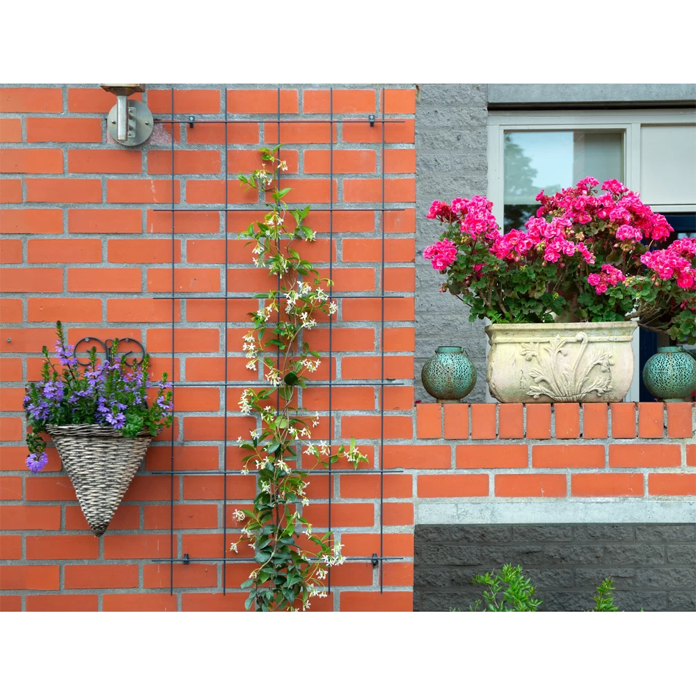 Nature - Metalen Klimrek Geplastificeerd Grijs H145x72,5cm 5 Nature - Metalen Klimrek Geplastificeerd Grijs H145x72,5cm - Afbeelding 3