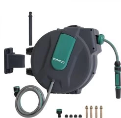 VONROC Automatische Slanghaspel – Incl. 25m Tuinslang, Aansluitslang, Spuitstuk, Koppelingen & Kraanaansluiting 17 VONROC Automatische Slanghaspel – Incl. 25m Tuinslang, Aansluitslang, Spuitstuk, Koppelingen & Kraanaansluiting -Tuin & Buiten Korting Winkel 1200x1170