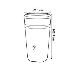 Elho Green Basics Regenton - Regenton - Living Black - Buiten - 200 Liter -Tuin & Buiten Korting Winkel 1200x1200 103