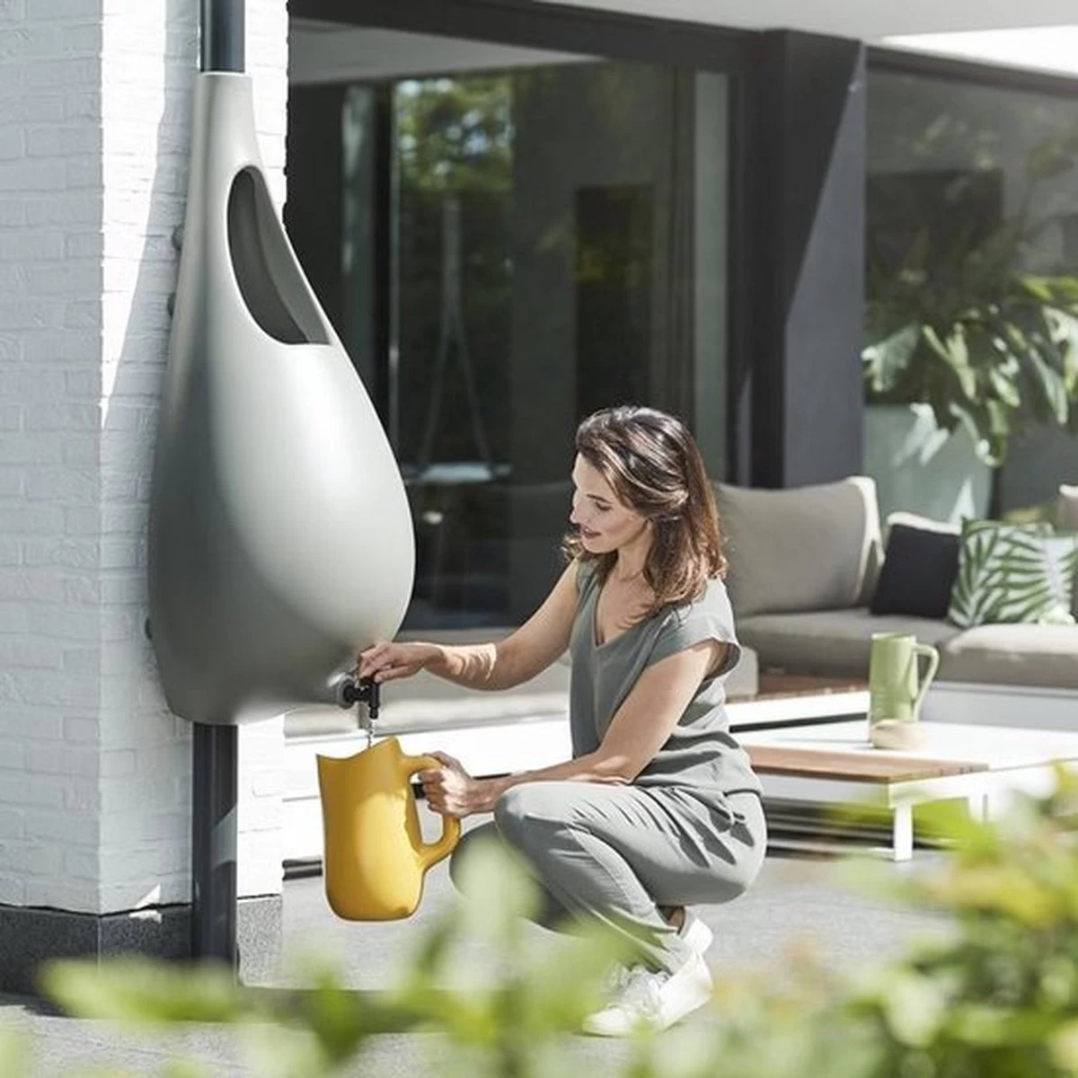 Elho Pure Raindrop 70L - Geel/Oker 17 Elho Pure Raindrop 70L - Geel/Oker - Afbeelding 15