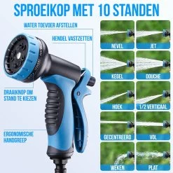 Strex Flexibele Tuinslang 15M Met Sproeikop - Uitrekbaar - Incl. Koppelingen, Ophanghaak & Opbergzak -Tuin & Buiten Korting Winkel 1200x1200 54