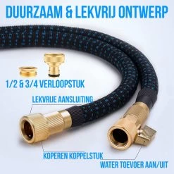 Strex Flexibele Tuinslang 15M Met Sproeikop - Uitrekbaar - Incl. Koppelingen, Ophanghaak & Opbergzak -Tuin & Buiten Korting Winkel 1200x1200 55