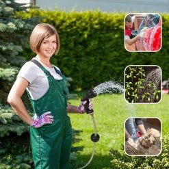 Buxibo - Wandslangenbox 20 Meter + 2 Meter - Tuinslang Met Haspel - 9 Sproei Standen - Slangenhouder 180° Draaibaar - Tuinslanghaspel Zwart+ Gratis Sproeier - Zwart -Tuin & Buiten Korting Winkel 1200x1200 73