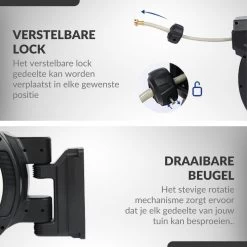 Buxibo - Wandslangenbox 20 Meter + 2 Meter - Tuinslang Met Haspel - 9 Sproei Standen - Slangenhouder 180° Draaibaar - Tuinslanghaspel Zwart+ Gratis Sproeier - Zwart -Tuin & Buiten Korting Winkel 1200x1200 77