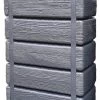 Regenton Muurtank, Grandval 300L, Antraciet Kunststof, Imitatiehout, Met Gootaansluitset Inbegrepen -Tuin & Buiten Korting Winkel 412x1200