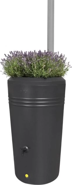 Elho Green Basics Regenton - Regenton - Living Black - Buiten - 200 Liter -Tuin & Buiten Korting Winkel 466x1200