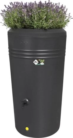 Elho Green Basics Regenton - Regenton - Living Black - Buiten - 200 Liter -Tuin & Buiten Korting Winkel 635x1200
