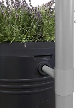 Elho Green Basics Regenton - Regenton - Living Black - Buiten - 200 Liter -Tuin & Buiten Korting Winkel 852x1200