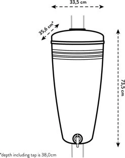 Elho Green Basics Rain Catcher 33 - Regenton Voor Balkonbuiten - Ø 33.5 X H 73.5 Cm - Grijs/Living Concrete -Tuin & Buiten Korting Winkel 951x1200